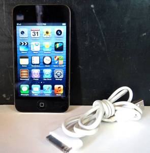 lot 174 image: Apple iPod touch 4th Generation - BlackSilver Back (8 GB) - TESTEDWORKS