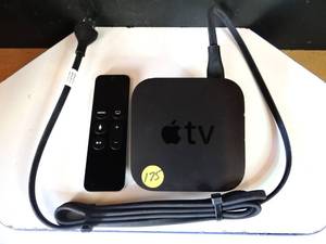 lot 175 image: APPLE TV STREAMING DEVICE WPOWER CORD & REMOTE - MODEL A1469