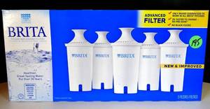 lot 195 image: Brita Standard Replacement Filters 5 Pack BPA Free Standard Model - NEW