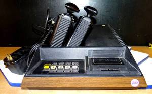 lot 200 image: RARE - Classic Fairchild FVE100 Channel F Machine Video Game Console & Controllers