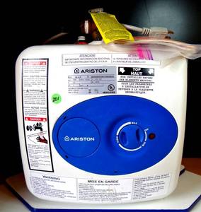 lot 201 image: BIG $ ITEM - Ariston GL4S Electric Mini-Tank Water Heater