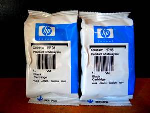 lot 288 image: HP 98 ORIGINAL INK JET CARTRIDGES (NEW IN PACKAGE) - 2 PC LOT