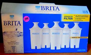 lot 299 image: Brita Standard Replacement Filters 4 Pack BPA Free Standard Model - OPEN BOX (1 MISSING)
