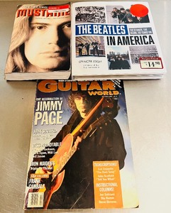 lot 25 image: Lot of 3 Rock Star Related Publications-BeatlesMustaineJimmy Page