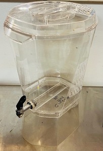 lot 51 image: Clear 3 Gallon Beverage Dispenser on Stand