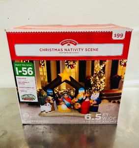 lot 58 image: Christmas Front Yard Inflatable 6.5Ft Wide Nativity Scene