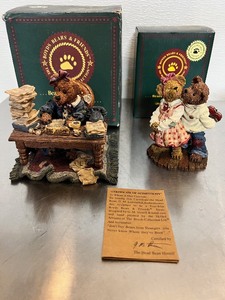 lot 78 image: Boyds Bears & Friends Bearstone Collection Ms. Griz...Monday Morning #2276 Rhett and Scarlett...Gimme a Lil Sugar #82029