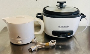 lot 110 image: Black & Decker Rice Cooker and Rival Hot Pot