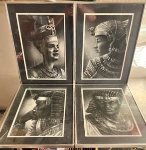 lot 123 image: 15x20 Framed African Egyptian Art