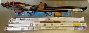 lot 150 image: Curtain Rod and Shade Bundle