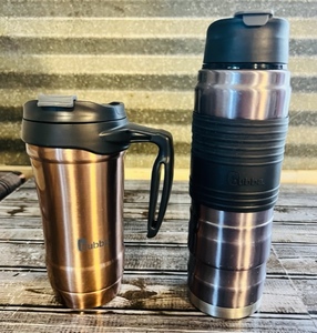lot 107 image: Lot of 2 Bubba Stainless Steel Coffee Tumblers