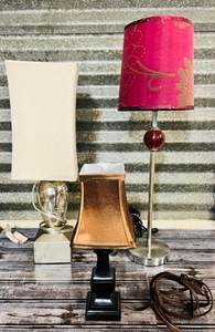 lot 178 image: Three Small Decorative Desk Lamps