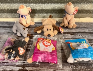 lot 185 image: Lot of 7 TY Beanie Babies wTag - Unsearched for errors