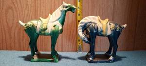 lot 4 image: Pair of Ceramic decorative horses