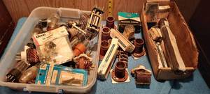lot 32 image: Large assortment of Ham Radio parts.