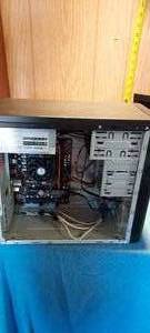 lot 96 image: beginnings of a gaming computer  with monitor and printer