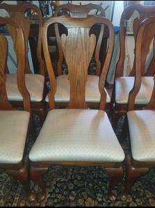 lot 97 image: Set of 6 Vintage Tell City Queen Anne style dining chairs excellent condition