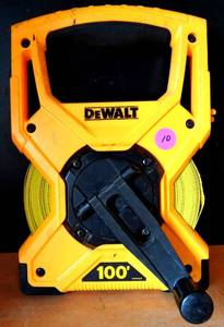 lot 10 image: DEWALT 12 In. x 100 Ft. Long Tape Measure