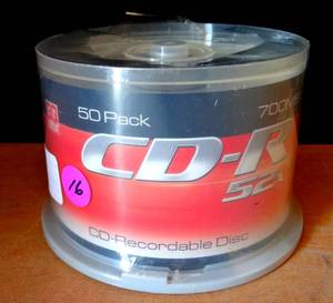 lot 16 image: GQ Great Quality CD-R 1-52x Compatible 700MB 80 Min (50 Pack Spindle) NEW $$