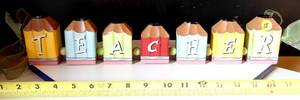 lot 28 image: AWESOME TEACHER WOODEN DISPLAY