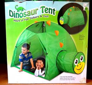 lot 69 image: DINOSAUR TENT - SIZE 41 X 41 X 31 - AS NEW IN OPEN BOX