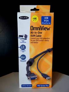 lot 79 image: BELKIN OMNIVIEW ALL IN ONE KVM CABLE - NEW IN BOX