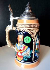 lot 87 image: VINTAGE AUTHENTIC GANDERBEIT GERMAN BEER STEIN - 12 OZ LINDERHOF $$