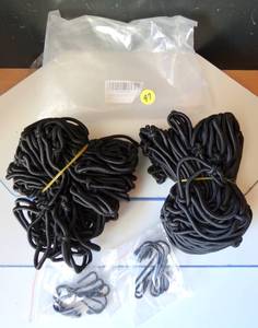 lot 97 image: VikYEL 2Pcs Grow Tent Netting, Net Trellis for Grow Tents, Flexible Net Trellis Fits 4 x 4 and More Size Black, Includes 4 Steel Hooks, 36 Growing Spaces