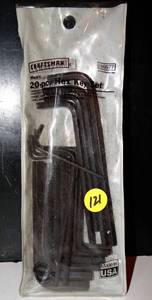 lot 121 image: CRAFTSMAN 20 PC HEX KEY SET $$