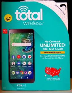 lot 137 image: NEWSEALED - TOTAL WIRELESS TCL A2 CELLPHONE $$
