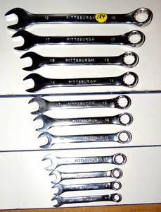 lot 184 image: PITTSBURGH METRIC BOX WRENCH SET - 11 PIECES AS SHOWN