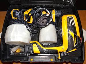 lot 186 image: USED Wagner FLEXiO 590 Indoor Outdoor Handheld HVLP Paint Sprayer wHard Case $$$
