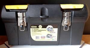 lot 214 image: STANLEY 19 TOOL BOX WITH CONTENTS AS SHOWN