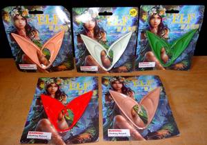 lot 254 image: Elf Ears Fairy Cosplay Party Latex Soft Pointed Tips - NEW (X5)