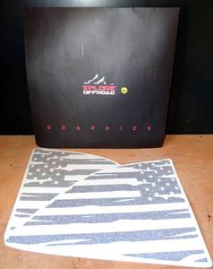 lot 260 image: XPLOR OFFROAD DECAL SET - USA FLAG - NEW W SQUEEGIE