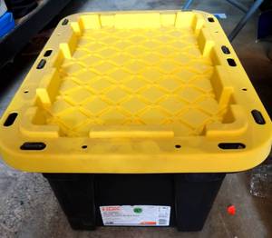 lot 267 image: HDX 12 GALLON TOUGH TOTE WITH ASSORTMENT OF TOOLS AS SHOWN