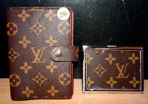 lot 296 image: LOUIS VUITTON LOT - ORGANIZER & CIGARETTE CASE WITH LIGHTER