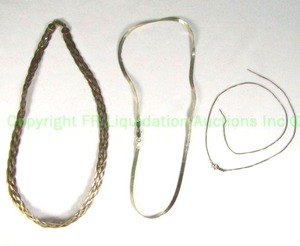 lot 93 image: .925 Silver gold plated vermeil Necklaces