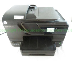 lot 71 image: HP Ink Jet Pro 8600, Turns On, has troubles with ink cartridge