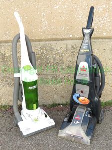 lot 57 image: Bissell Pro Heat self-propelled carpet washer and Eureka The Boss Power Plus vacuum cleaner
