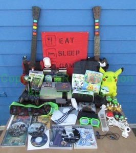lot 82 image: Gaming Collectables lot with Nintendo NES, Pokemon, Toys, Controllers, Games and more