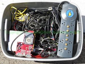lot 138 image: Tote of wires, generous quantity