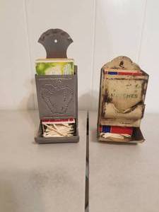 lot 11 image: Vintage matches holders (B)