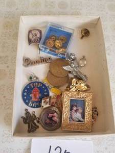 lot 120 image: Selection of charms, pushbacks, stamps and more (C)
