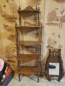 lot 234 image: Wood floor shelf - 12x18x54 (E)