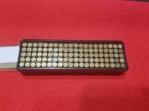 lot 247 image: Box of 100 rimfire LR 22 shells (C)