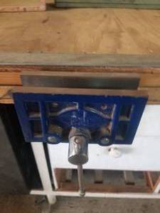 lot 268 image: Vice clamp and steel measure stick - need to be removed (G)