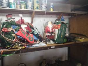 lot 277 image: Bench top and items on wall (G)