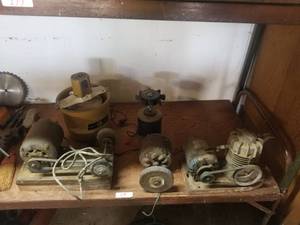 lot 279 image: Shelf lot of electric motors and pump (G)