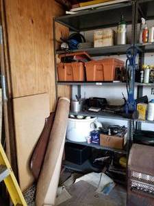 lot 326 image: Shelf lot - metal racks not included (G)